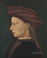 Porträt eines jungen Mannes Christentum Quattrocento Renaissance Masaccio Profil